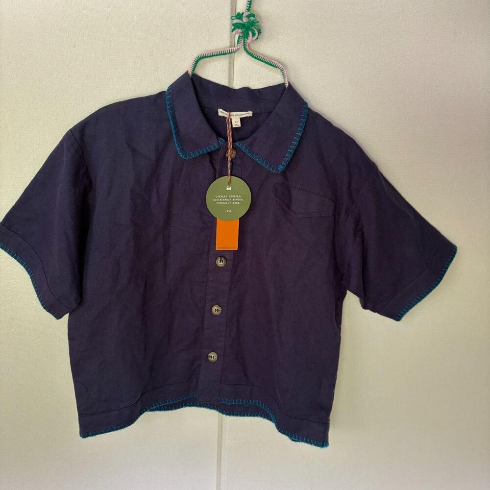 NWT SUNDAY COLLECTIVE LINEN BLEND SHIRT